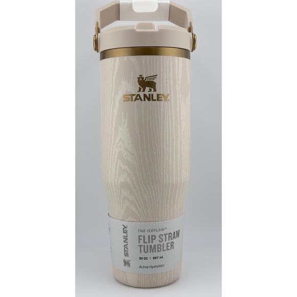 Stanley The Cheers & Cheer IceFlow Flip Straw Tumbler | 30 OZ; BIRCH WOODGRAIN - Picture 1 of 4